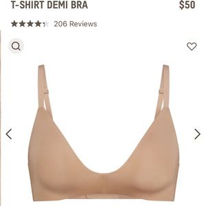 Skims Wireless Form T-Shirt Demi Bra 34C Clay